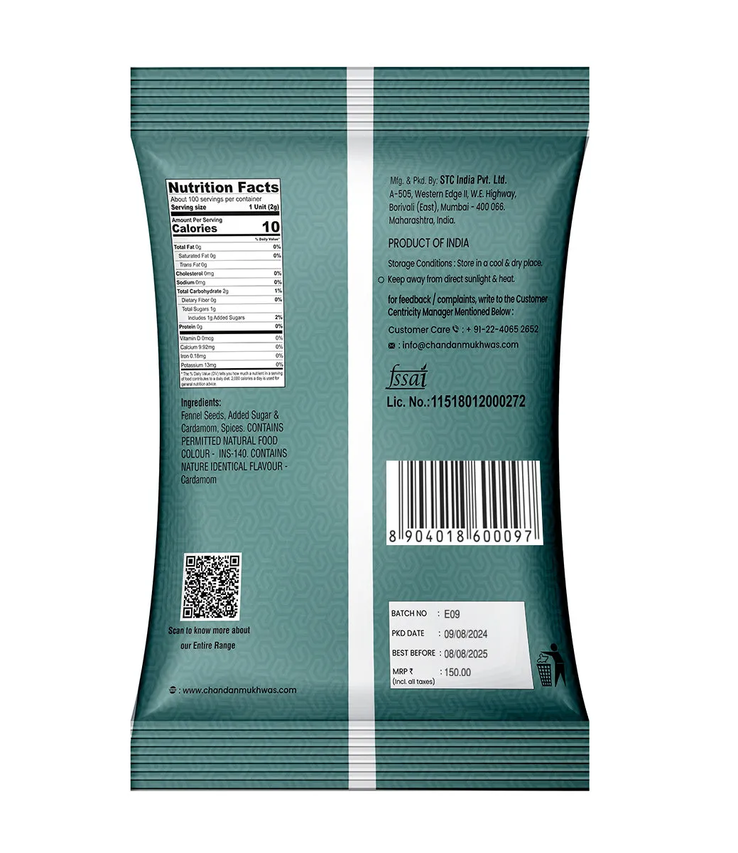 Chandan Mukhwas Healthy Fennel Seeds With Cardamom 200 g 2.webp